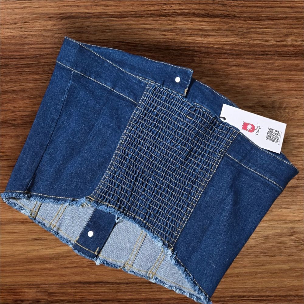 Tulip Dark Denim Stretch Tube Top NWT - Picture 2 of 4